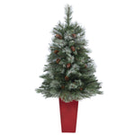 Nearly Natural T2257 44” Snowed French Mountain Pine Artificial Christmas Tree