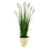 Nearly Natural P1576  64” Wheat Plum Grass Artificial Plant in Urn Planters