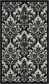 Nourison Damask Traditional Black/White Area Rug
