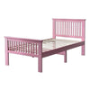 Better Home Products 616859966031 Jassmine Solid Wood Platform Pine Twin Bed In Pink