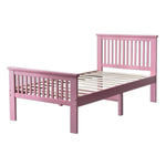 Better Home Products 616859966031 Jassmine Solid Wood Platform Pine Twin Bed In Pink