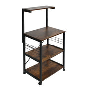 Better Home Products 616859965621 Jamie Kitchen Bakers Rack Microwave Oven Stand In Brown