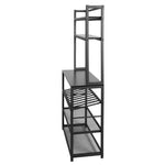 Better Home 6 Tier Metal Kitchen Baker's Rack With Wine Rack In Black