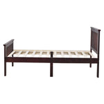 Better Home Products 616859966055 Jassmine Solid Wood Platform Pine Twin Bed In Mahogany