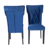 Better Home Products 616859964297 La Costa Velvet Tufted Dining Chair Set Of 2 In Blue