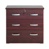 Better Home Products 673400595966 Cindy Wooden 3 Drawer Chest Bedroom Dresser In Mahogany