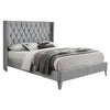 Better Home Products 616859964143 Alexa Velvet Upholstered Full Platform Bed In Gray