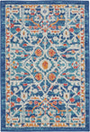 Nourison Passion Transitional Blue/Multicolor Area Rug