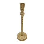Sagebrook Home 18201-02 Metal, 12" Hammered Taper Candleholder, Gold