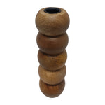 Sagebrook Home 18516-02 Wood, 8" Ribbed Votive Holder, Natural