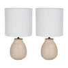 Sagebrook Home 51210 Set of 2 Ceramic 18" Table Lamp, Cream