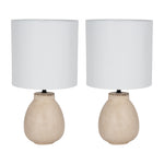 Sagebrook Home 51210 Set of 2 Ceramic 18" Table Lamp, Cream