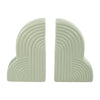 Sagebrook Home 17951-02 Ceramic, Set of 2 13X10" Arches Bookends, Cucumber