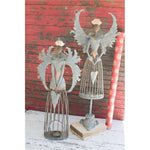 Kalalou CHE1280  Metal Christmas Angels Set of 2