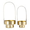 Sagebrook Home 17725-02 Set of 2 14/17", Metal Lantern, Gold