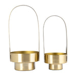 Sagebrook Home 17725-02 Set of 2 14/17", Metal Lantern, Gold