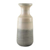 Sagebrook Home 18831-02 Glass, 17" 2-Toned Enamel Vase, White
