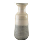 Sagebrook Home 18831-02 Glass, 17" 2-Toned Enamel Vase, White