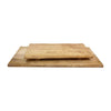 Sagebrook Home 18469 Mango Wood, Set of 2 18/24" Footed Trays, Natural