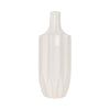 Sagebrook Home 18630-01 Ceramic, 13" Fluted Vase, White