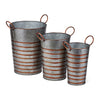 Imax Worldwide Home Daniel Galvanized Planters - Set of 3