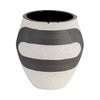 Sagebrook Home 18378 Stoneware, 8" Noir Vase, Black/White