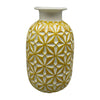 Sagebrook Home 17161-04 Ceramic, 8" Daisy Vase, Mustard