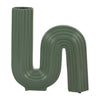 Sagebrook Home 16912-03 Ceramic, 11" Loopy Vase, Dark Sage