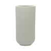 Sagebrook Home 17122-08 Ceramic, 9" Ridged Vase, White