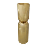 Sagebrook Home 18204-03 Metal, 12" Round Pillar Candleholder, Gold