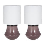 Sagebrook Home 51213-02 Set of 2 Glass 18" Table Lamp, Java
