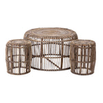 IMAX Worldwide Home Neutro Rattan Coffee and Accent Tables - Set of 3