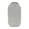 Sagebrook Home 17994-04 Ceramic, 11" Oval Ridged Vase, Glacier