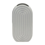 Sagebrook Home 17994-04 Ceramic, 11" Oval Ridged Vase, Glacier