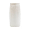 Sagebrook Home 17927-01 Ceramic, 13" Ridged Vase, White