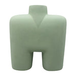 Sagebrook Home 18418-03 Ceramic, 7" Square Shape Vase, Dark Sage