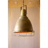 Kalalou CLL2448  Antique Gold Pendant Light with Cage