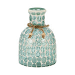 Sagebrook Home 17663-02 Glass, 6" Mosaic Vase, Blue