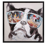 IMAX Worldwide Home City Shades Dog Framed Canvas
