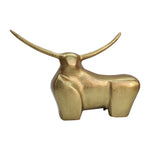 Sagebrook Home 18293 Metal, 8" Standing Bull, Gold