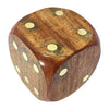 Sagebrook Home 18483-02 Wood, 5X5 Dice, Antique Brown