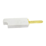 Sagebrook Home 17780-01 Metal/Marble, 13", Bitten Popsicle Deco, White
