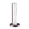 Benzara Metal Frame Table Lamp with Polyresin Accent, Clear and Brown