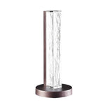 Benzara Metal Frame Table Lamp with Polyresin Accent, Clear and Brown