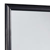Benzara Wooden Frame Mirror with Mounting Hardware, Black and Silver