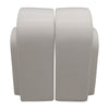 Sagebrook Home 18416-01 Ceramic, Set of 2 7" Arch Bookends, White