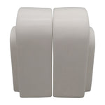 Sagebrook Home 18416-01 Ceramic, Set of 2 7" Arch Bookends, White