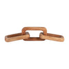 Sagebrook Home 17785 Wood, 17", Triple Link Chain, Brown