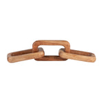 Sagebrook Home 17785 Wood, 17", Triple Link Chain, Brown