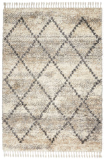 Nourison Scandinavian Shag Contemporary Ivory/Grey Area Rug